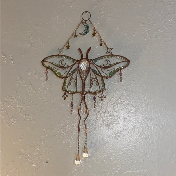 Colorful Wire Moth Wall Hanging - Picture 2 of 5